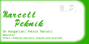 marcell peknik business card